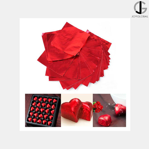Aluminium Chocolate Wrappers - Red