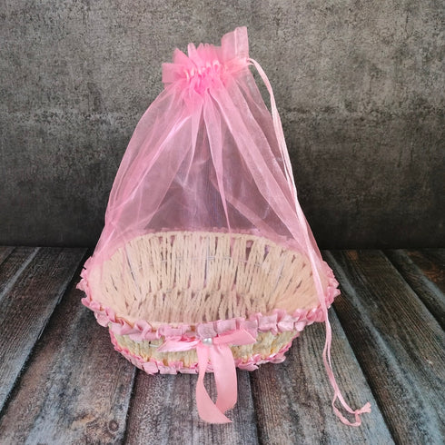 Oval Gift Basket with Net Cover