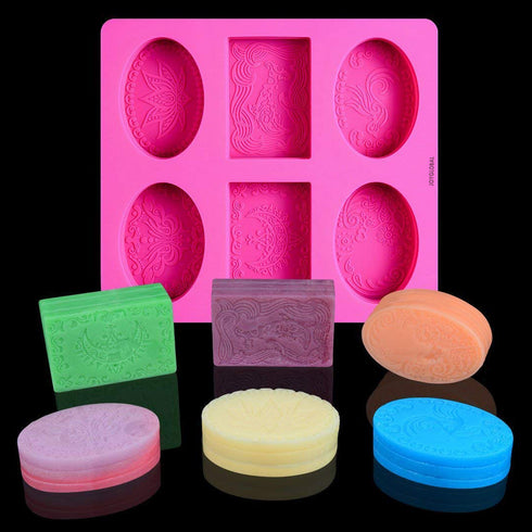 Silicone Oval & Rectangle Shape Soap Mould