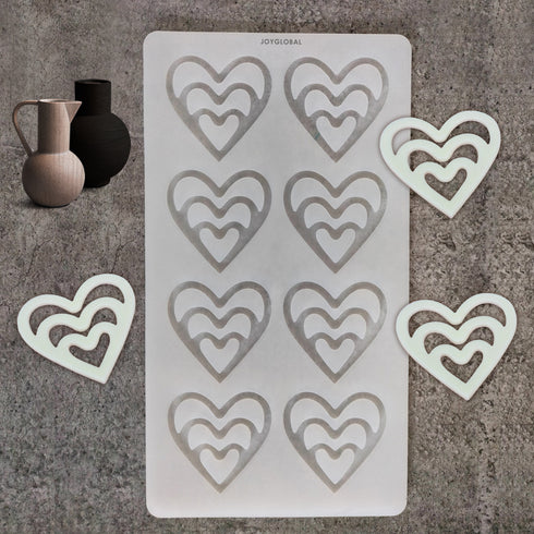 Silicone Heart Garnishing Mould