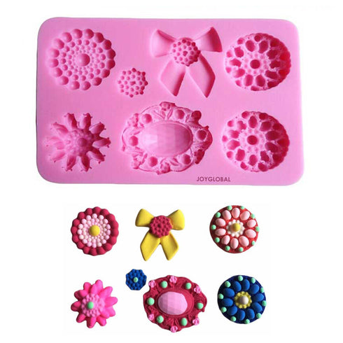 Silicone Gemstones Brooch Mould