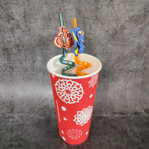 Nemo Fish Designer Straws - 9 Inches