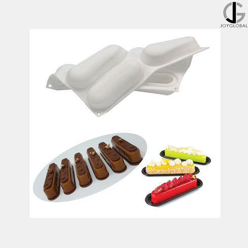 Silicone 6 Cavity Eclair Shaped All Purpose Mould