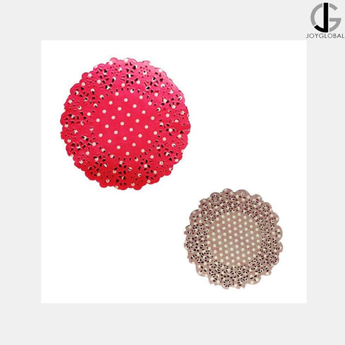 Red Lace Paper Doilies 8.5" Inch