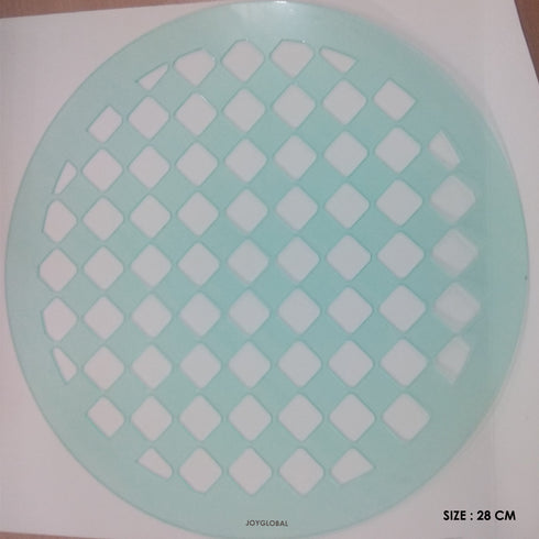 Checkerboard Pattern Acrylic Stencil with Stand