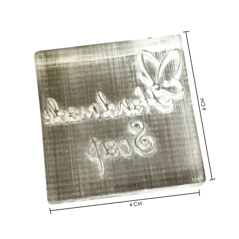 Acrylic "Handmade Soap" with a Butterfly Stamp