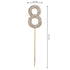Rhinestone Number 8 Cake Topper