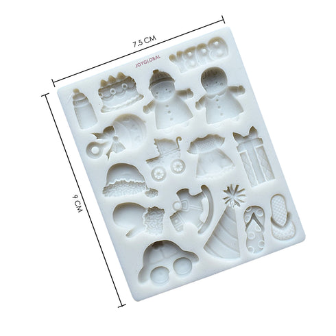 Silicone Baby Birthday Theme Mould