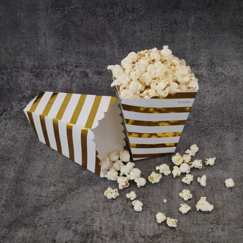 Paper Popcorn Golden Box - Straight Lines (Set of 6 Pieces)