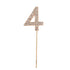 Rhinestone Number 4 Cake Topper