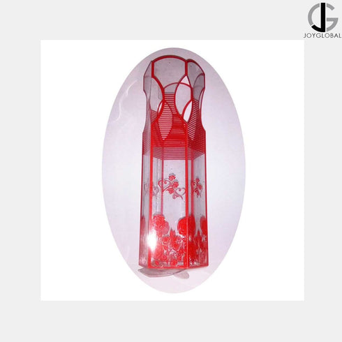 JoyGlobal Hexagon Shape Chocolate PVC Box Red - Pack of 10 Pieces