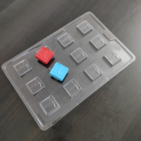 Cacao 12 Cavity Cross PVC Chocolate Mould - 11 Grams