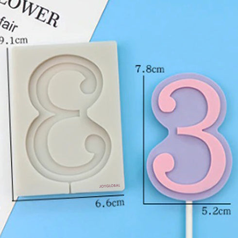 Silicone Numeral Mold for Effortless Baking Creations