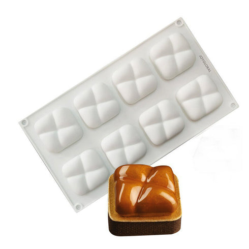 Non-Stick Silicone Square Dessert Mould for Easy Unmolding