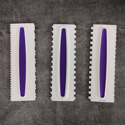 Icing Comb Smoothner Scraper (Set of 3 Pieces)