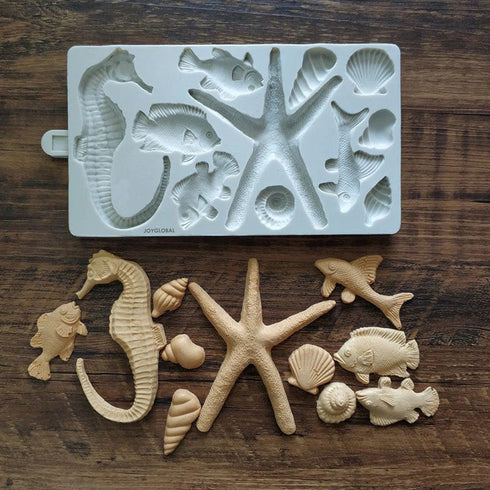 Silicone Seahorse Shell Starfish Mould