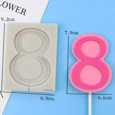 Silicone Number 8 Baking Mould: Flexible & Durable