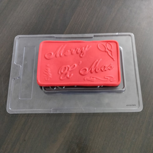 Cacao "Merry X'Mas" Bar PVC Chocolate Mould - 200 Grams