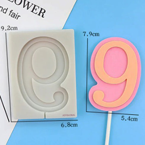 Flexible 9 Number Silicone Mould for Baking