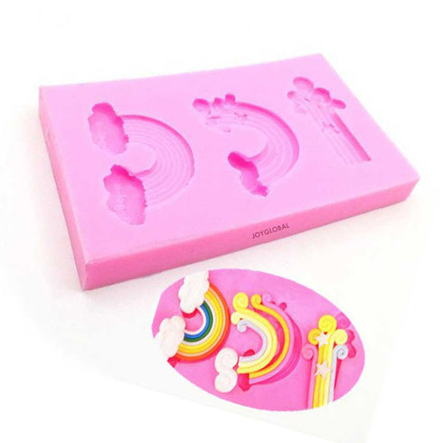 Silicone Rainbow And Cloud Mould