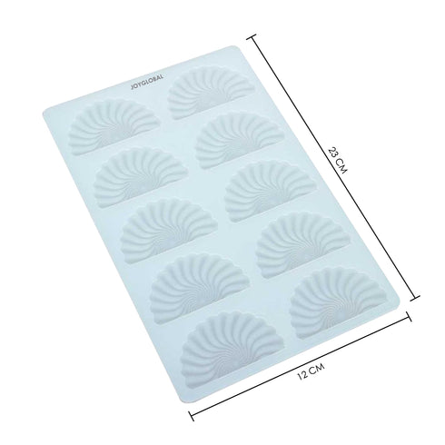 Silicone Half Circle Fan Chocolate Garnishing Mould