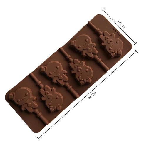 Silicone Gingerman Chocolate Lollipop Mould
