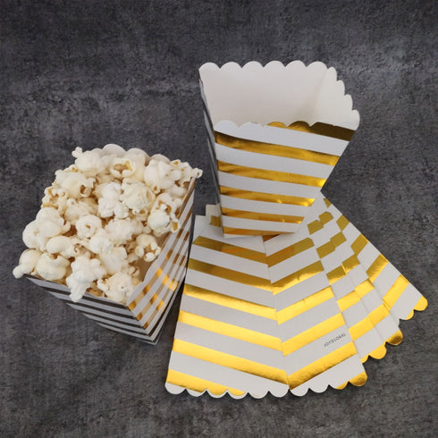 Paper Popcorn Golden Box - Straight Lines (Set of 6 Pieces)
