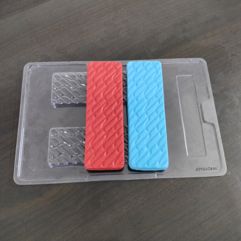 Cacao 2 Cavity Chocolate Bar PVC Chocolate Mould - 75 Grams