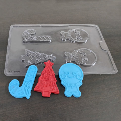 Cacao Christmas Gingerbread Man Tree & Stick PVC Mould