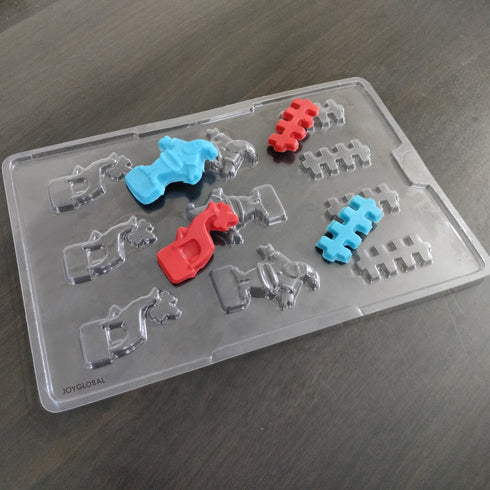 Cacao Christmas Fence Santa & Deer Shape PVC Mould