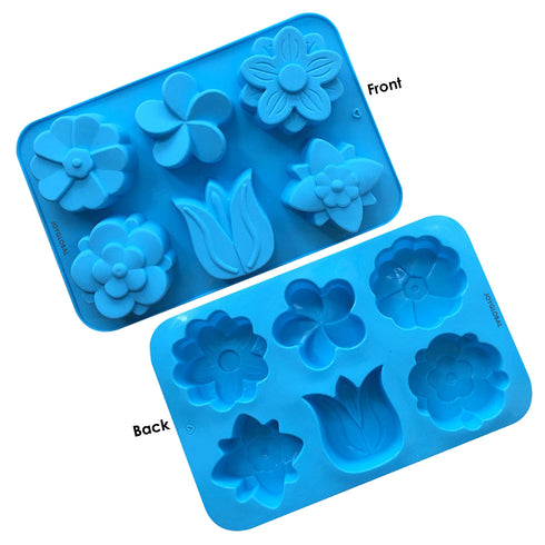 Silicone 6 Cavity Different Flowers Mould
