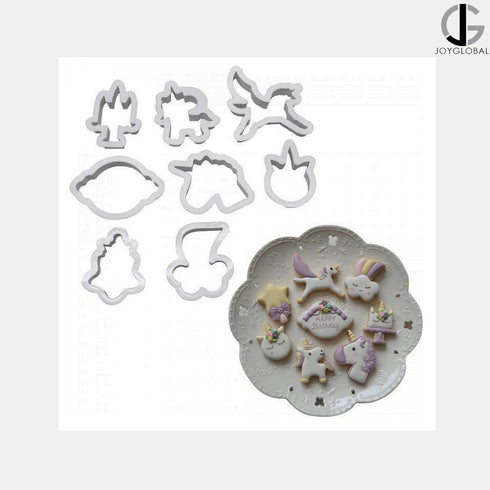 JoyGlobal 8 Pieces Set Unicorn Cookie Cutter