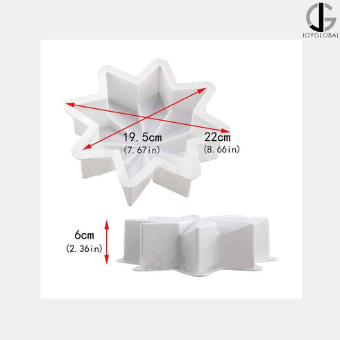JoyGlobal Silicone 3D Star Design Entremet Mould
