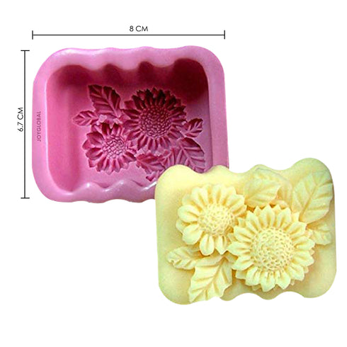 Silicone Sunflower Rectangle Mould - 50 Grams