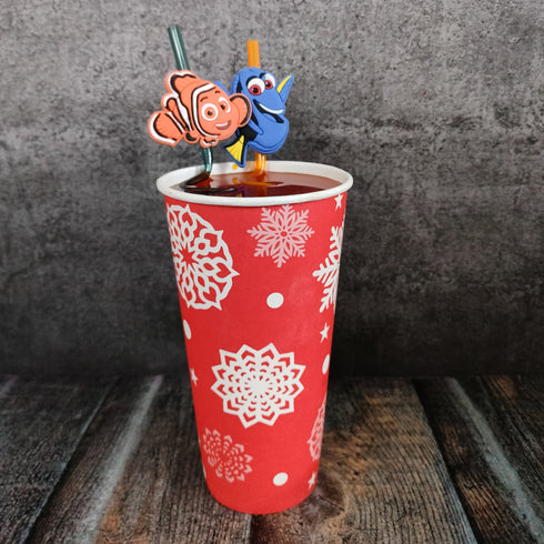 Nemo Fish Designer Straws - 9 Inches