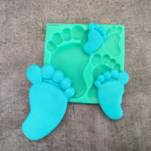 Silicone Human Feet Mould - 3 Cavity