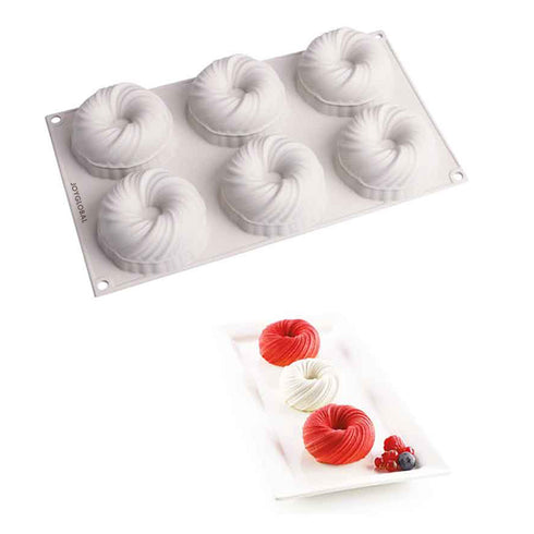 Silicone Swirl Bundt Entremet Mould - 100 Grams
