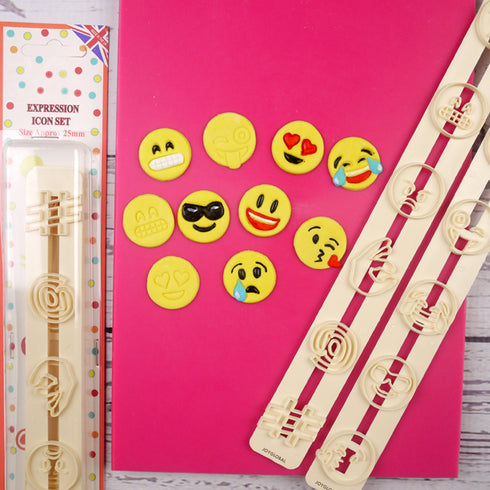 Emoji Emoticons Icons Sugarpaste Dough Cutter