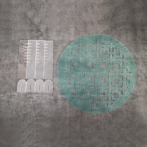 Squares Acrylic Stencil with Stand