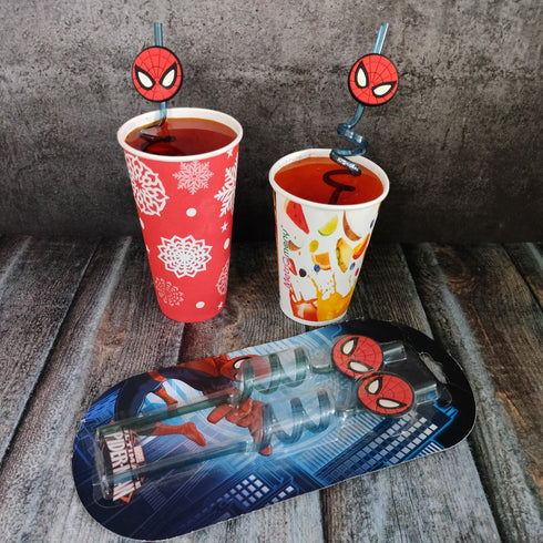 Spiderman Theme Designer Straw