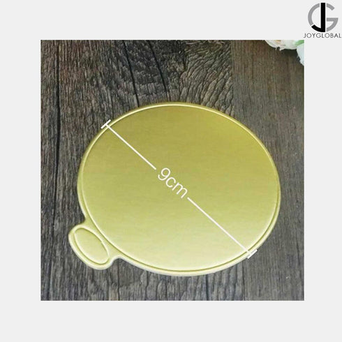 JoyGlobal Round Pastry Base, 100-Pieces, Gold