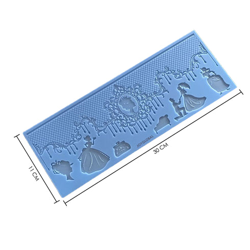 Silicone Wedding Theme Lace Border Mat