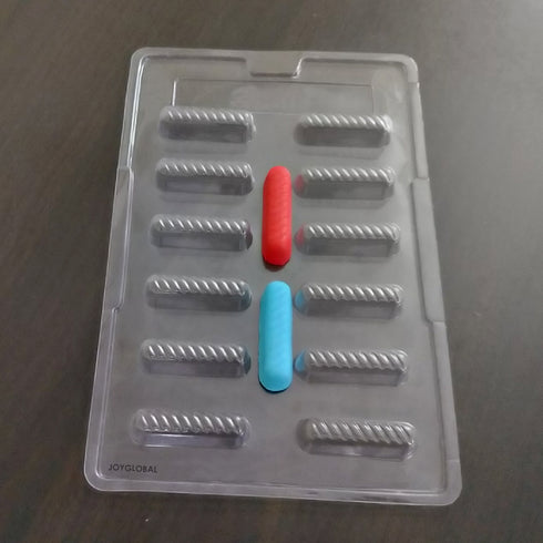 PVC 12 Cavity Designer Log Mould-16.5 Grams