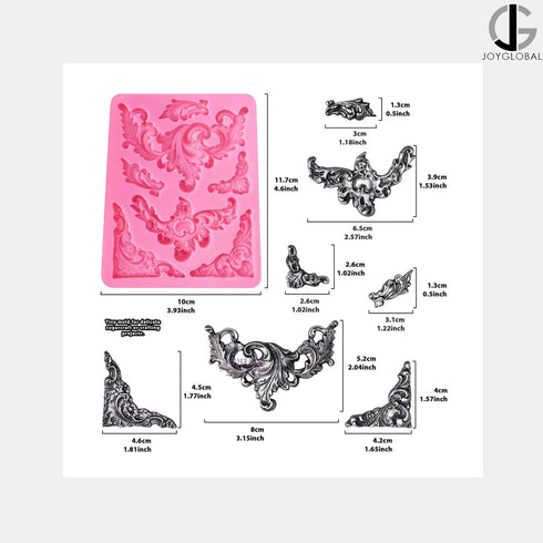 Silicone Baroque Vintage Mould- 7 Cavity