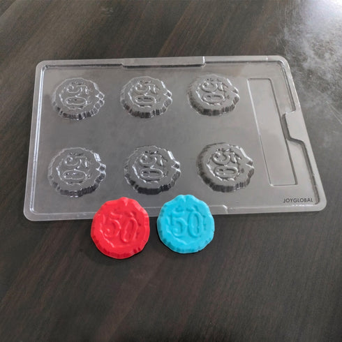 Cacao Celebrate 50 Years Shape PVC Mould - 10 Grams