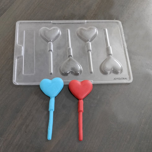 Cacao Heart Shape PVC Lollipop Mould