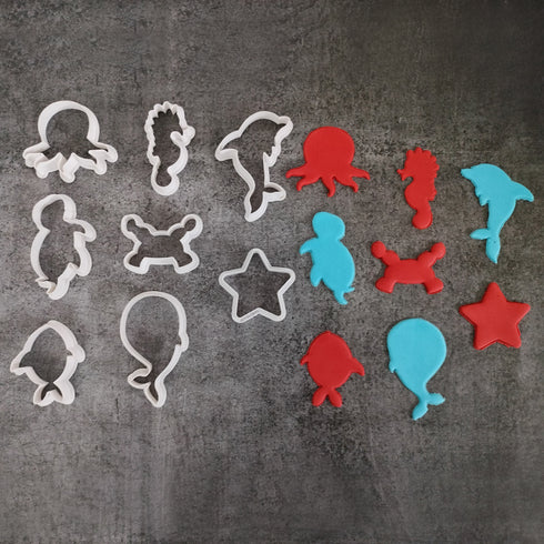 Food Grade 8 Pieces Sea Life Cutters