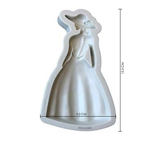 Silicone Lady with a hat Mould