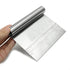 Stainless Steel Dough Scrapper with measurements - 8 Inch