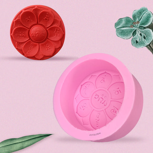 Silicone Round Sanskrit Om Chakra Mould